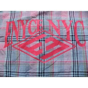 ENYCE Shirt Adult Large Multi-Color Plaid‎ Button Up Pocket Casual Camp Mens